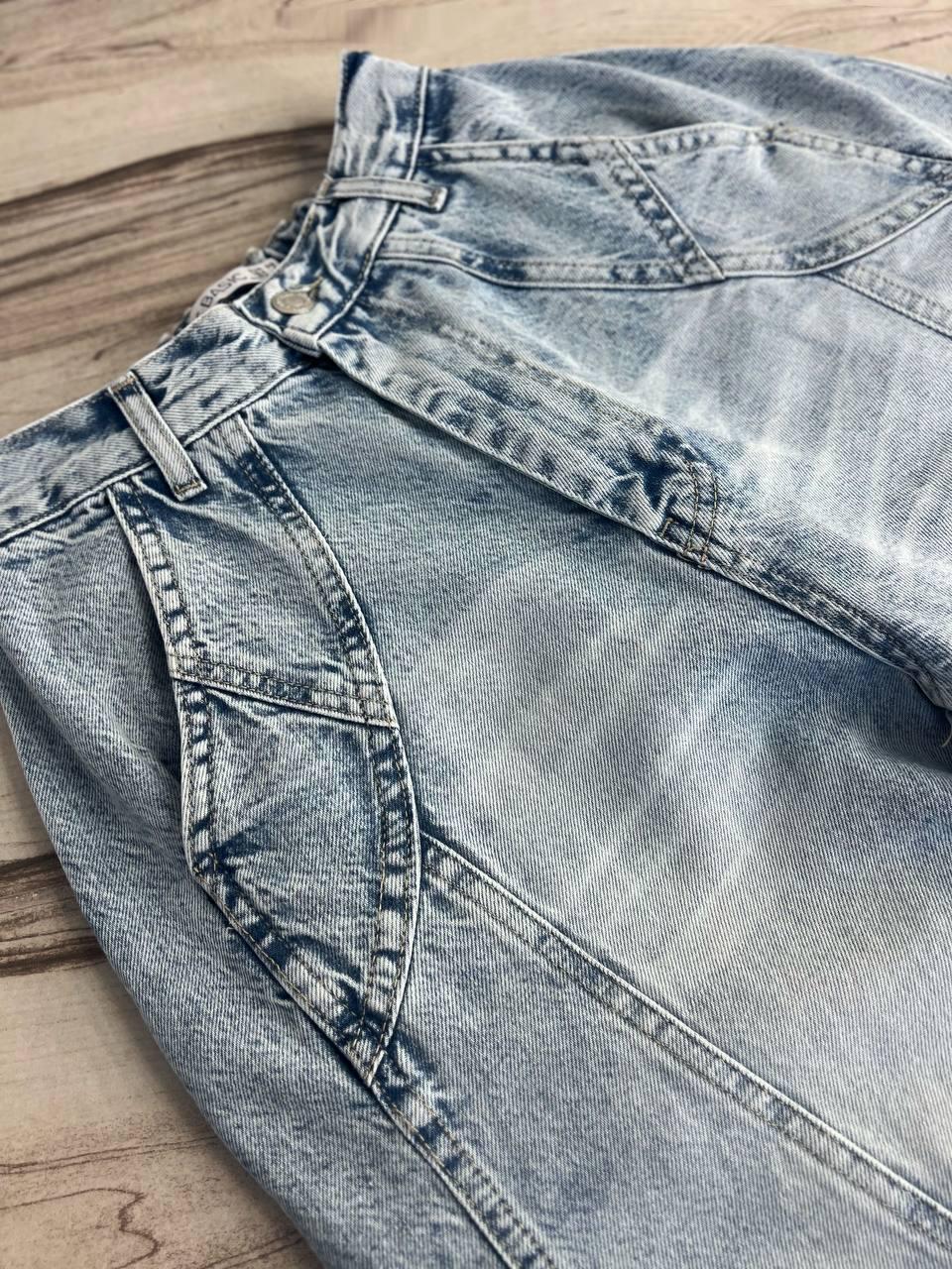 Джинсы женские ITS Basic 3805 MEGA BAGGY jeans трендовые швы широкие клеш косые карманы длинные р. 42 Голубой (3927) - фото 7 Джинсы женские ITS Basic 3805 MEGA BAGGY jeans трендовые швы широкие клеш косые карманы длинные р. 42 Голубой (3927) - фото 7