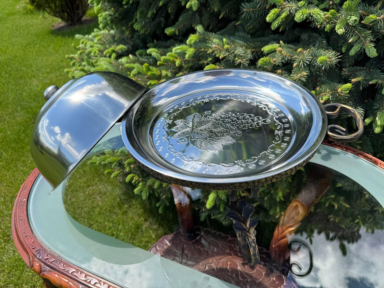 Садж блюдо для подачі шашлику з підігрівом 36 см - фото 3 Садж блюдо для подачі шашлику з підігрівом 36 см - фото 3