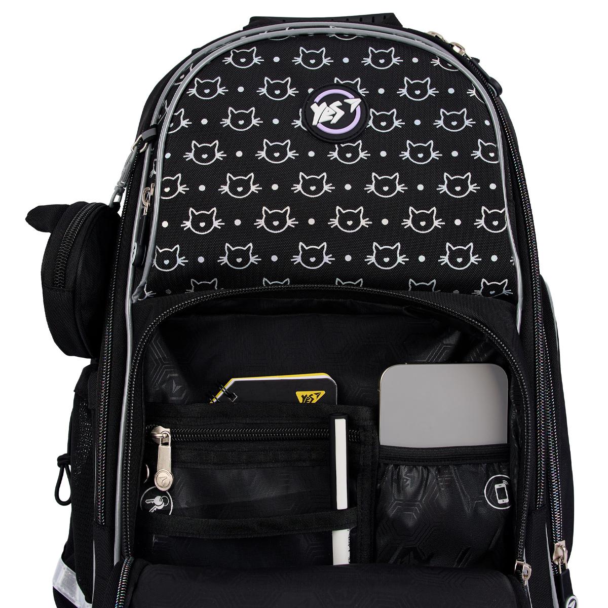 Школьный рюкзак полукаркасный YES Smiling Cats S-100 (559871) - фото 4 Школьный рюкзак полукаркасный YES Smiling Cats S-100 (559871) - фото 4