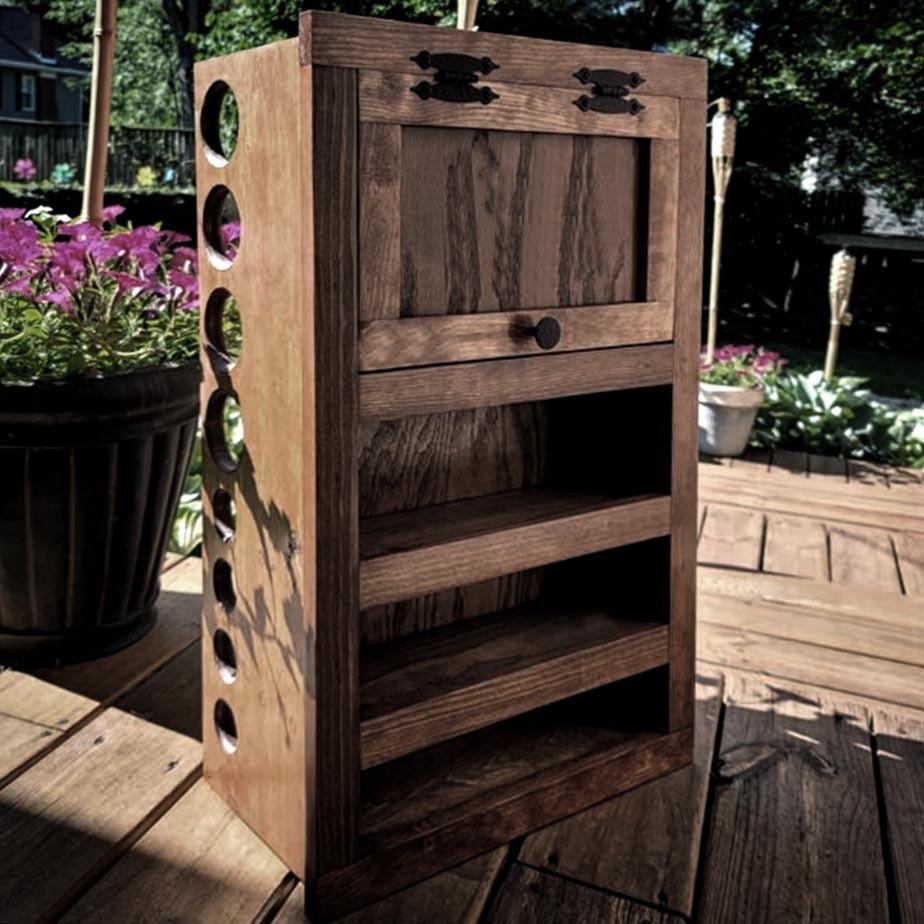 Органайзер для рибальських снастей із дерева Сантарі Сепія (ОДБ-002008)