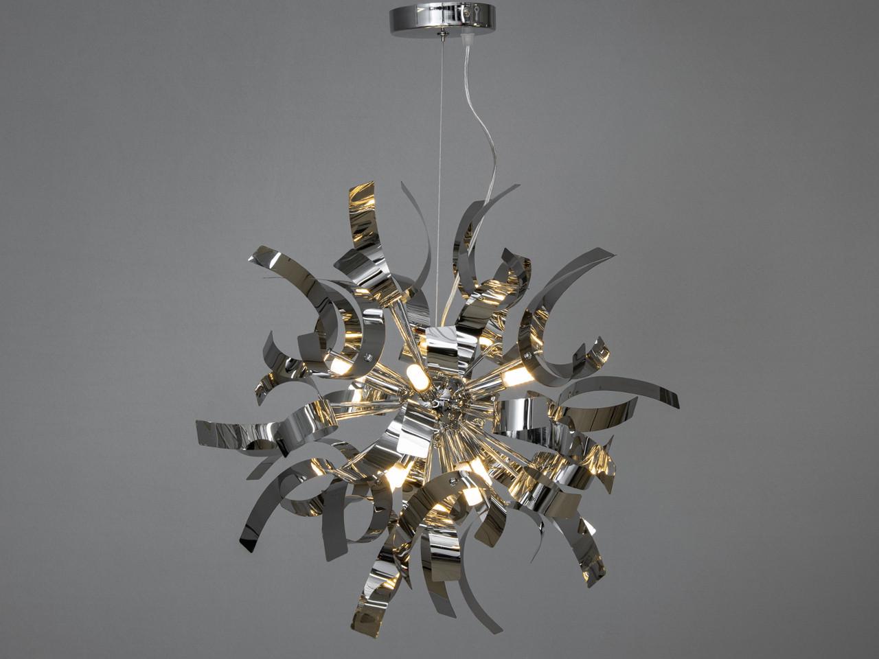 Люстра в современном стиле Loft Черный на 1110-8HR Серебрянный