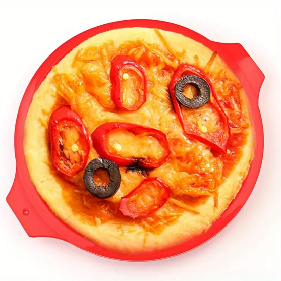 Форма силиконовая круглая для пирогов и тортов с ручками 20 см Красный (SAM-08911) - фото 2 Форма силиконовая круглая для пирогов и тортов с ручками 20 см Красный (SAM-08911) - фото 2