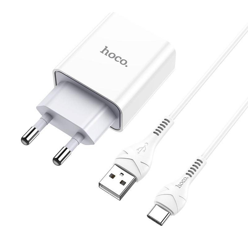 Сетевое зарядное устройство Hoco C81A Asombroso Type-C EU White
