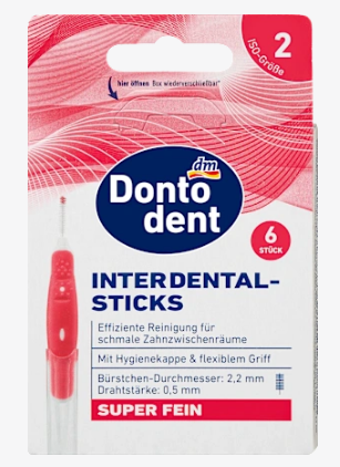 Щетки-ершики межзубные Dontodent ISO 2 0,5 мм 6 шт. (34189679)