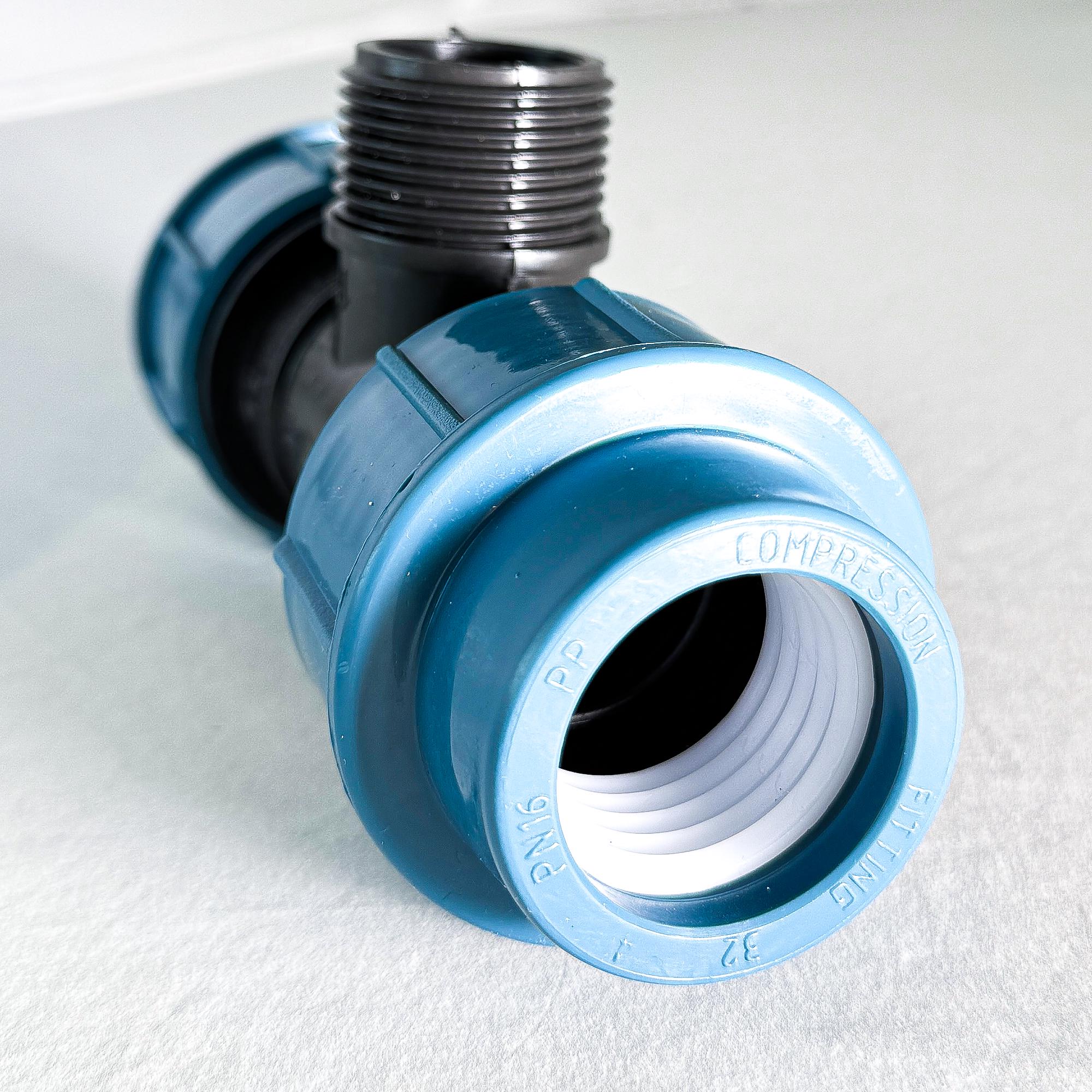 Тройник зажимной SANTAN с наружной резьбой 32х1"х32 (116327) - фото 3