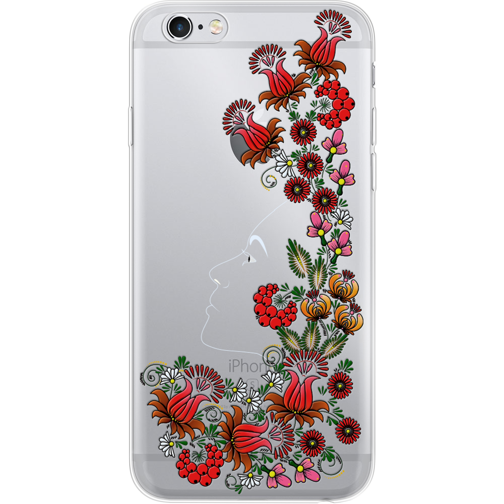 Чехол Boxface iPhone 6 3D Ukrainian Muse Прозрачный силикон (24523-bk64-24523)