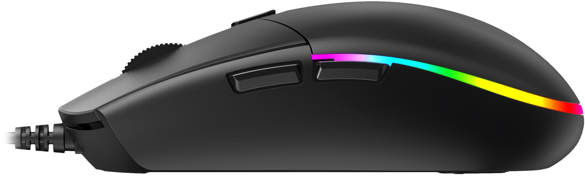 Компьютерная мышка проводная GamePro GM220 с RGB-подсветкой Black (26450781) - фото 3 Компьютерная мышка проводная GamePro GM220 с RGB-подсветкой Black (26450781) - фото 3