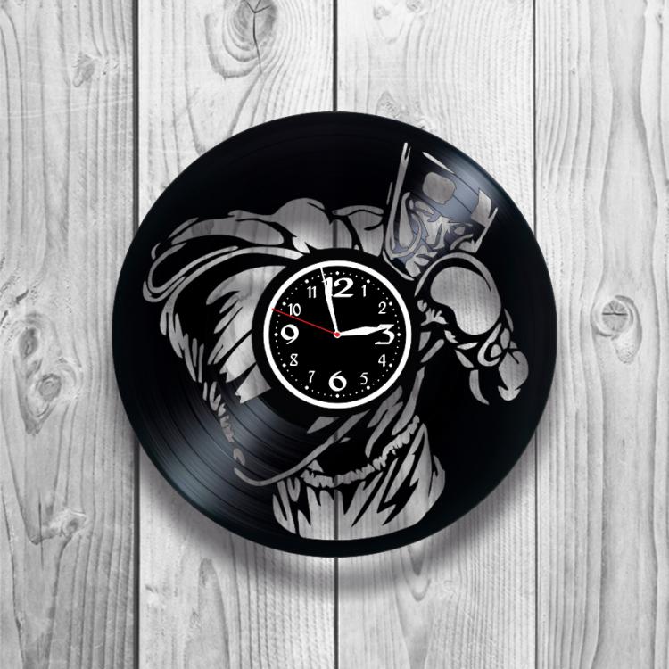 Годинник настінний Бокс 0060 з вінилової платівки