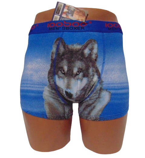 Трусы мужские боксеры Loosoo 8334-1 Волк XL Синий (2247023947)