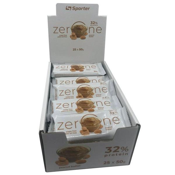 Батончик протеїновий Sporter Zero One 25х50 г Peanut Butter