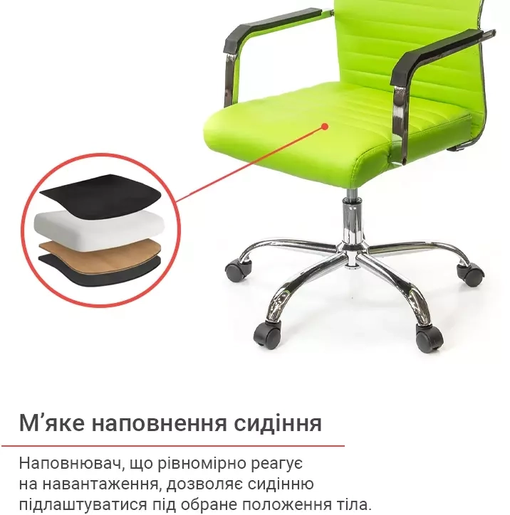 Кресло эргономичное для дома АКЛАС Кап FX СН TILT Зеленый (00009902) - фото 9