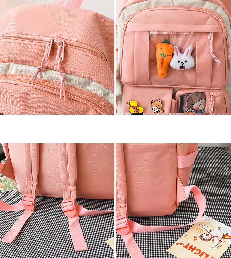 Школьный рюкзак и сумка/косметичка и пенал для девочки Flash 5в1 Розовый (1326621558) - фото 3 Школьный рюкзак и сумка/косметичка и пенал для девочки Flash 5в1 Розовый (1326621558) - фото 3