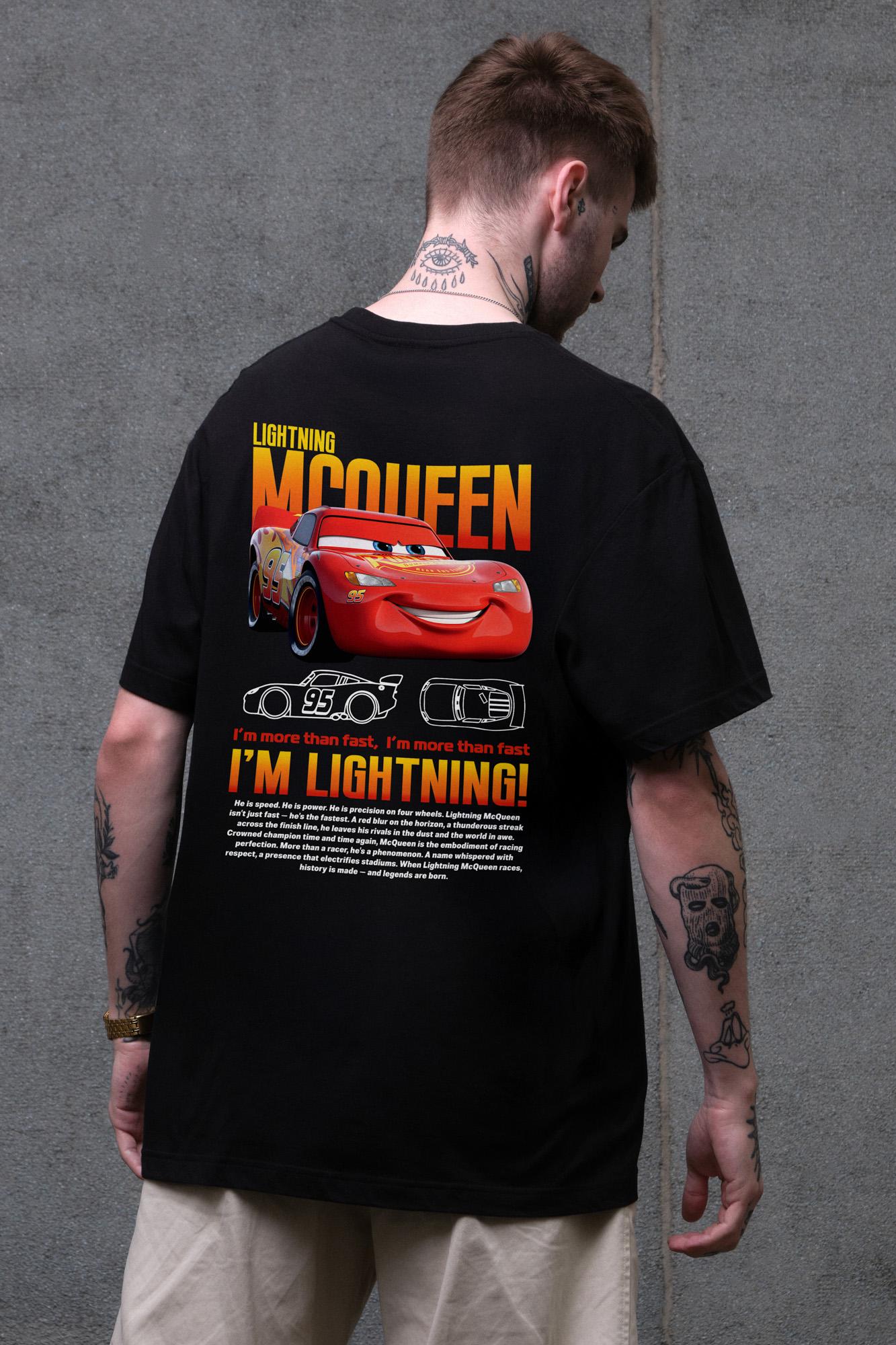 Футболка мужская Without с принтом Mcqueen оверсайз L/XL Black (L8049652)