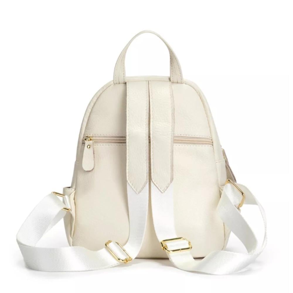 Жіночий рюкзак Lorian з натуральної шкіри з фронтальним та бічними карманами Молочний (LR 25172-white) - фото 4 Жіночий рюкзак Lorian з натуральної шкіри з фронтальним та бічними карманами Молочний (LR 25172-white) - фото 4
