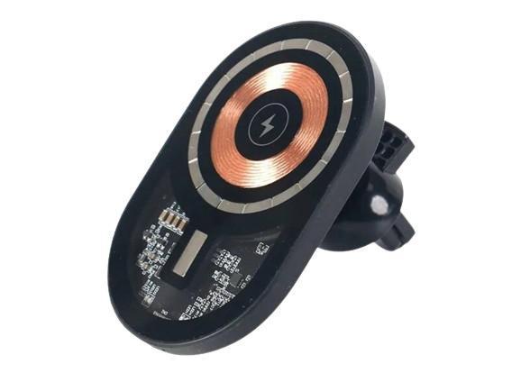 Тримач в авто овальний VIKEFON 15W+ з магнітною зарядкою з кабелем Чорний (2934306903179) Тримач в авто овальний VIKEFON 15W+ з магнітною зарядкою з кабелем Чорний (2934306903179)