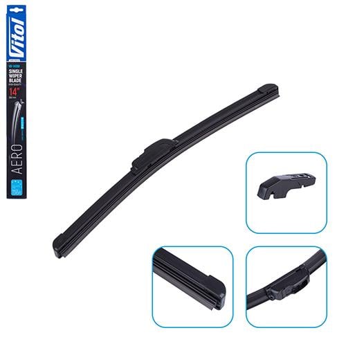 Щітка склоочищувача Vitol Aero безкаркасна 14" 350 мм (00000054404) - фото 2 Щітка склоочищувача Vitol Aero безкаркасна 14" 350 мм (00000054404) - фото 2