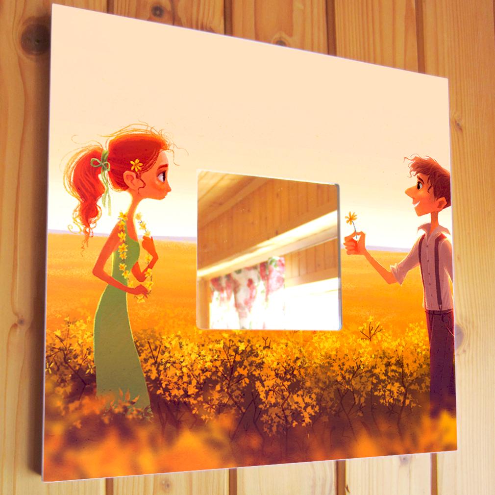 Дзеркало декоративне Люблю тебе 260х260 мм (M00577)