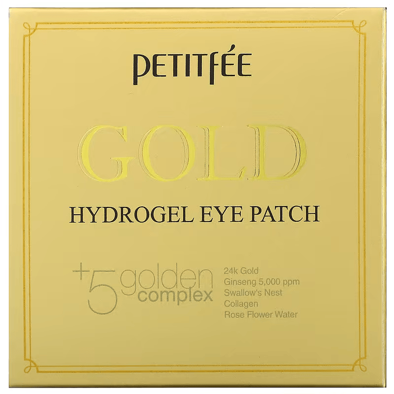 Патчи гидрогелевые Petitfee Gold Hydrogel Eye Patch с золотым комплексом 5 60 шт. - фото 2