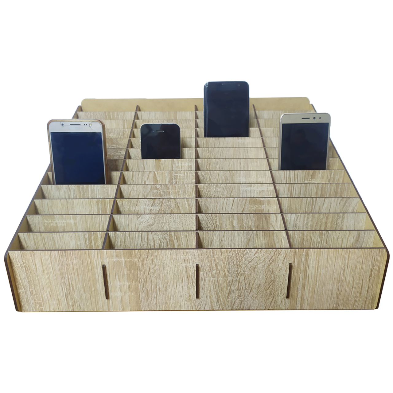 Органайзер-подставка для смартфонов деревянная 48 ячеек 42х29,3х21 см (31489441) - фото 2 Органайзер-подставка для смартфонов деревянная 48 ячеек 42х29,3х21 см (31489441) - фото 2