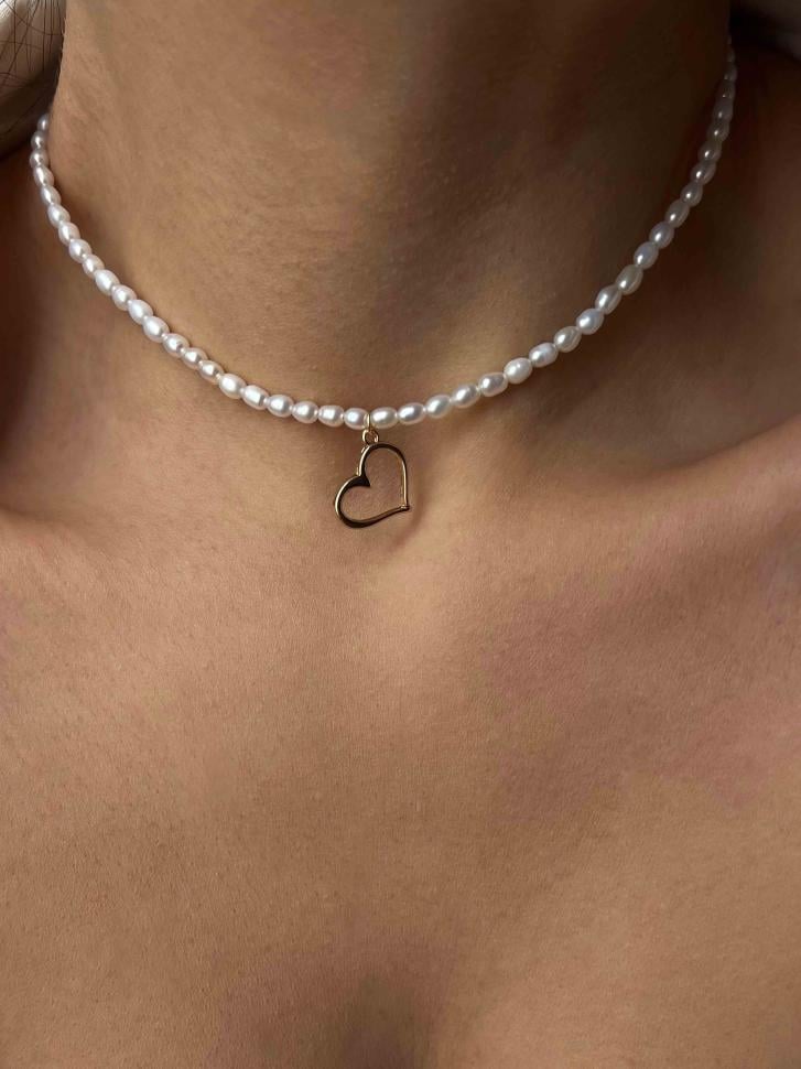 Чокер LeBijou з перлами та підвіскою серце (4888)