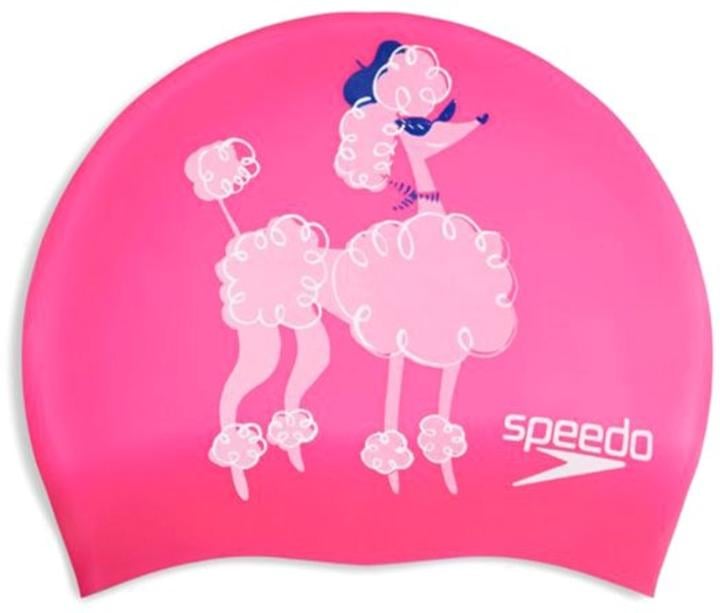 Шапка для плавания Speedo SLOGAN PRT CAP JU/JF/JM OSFM Розовый (8-0838616719)