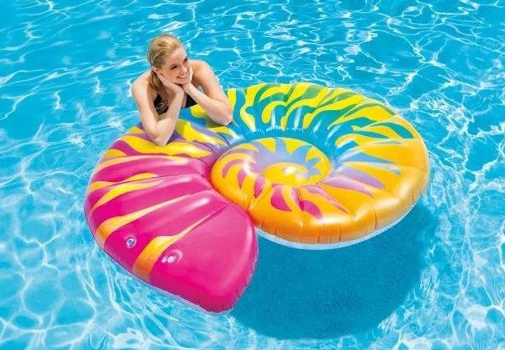 Надувной матрас Inteх 58791 Радужная раковина 157х127х25 см. - фото 2 Надувной матрас Inteх 58791 Радужная раковина 157х127х25 см. - фото 2