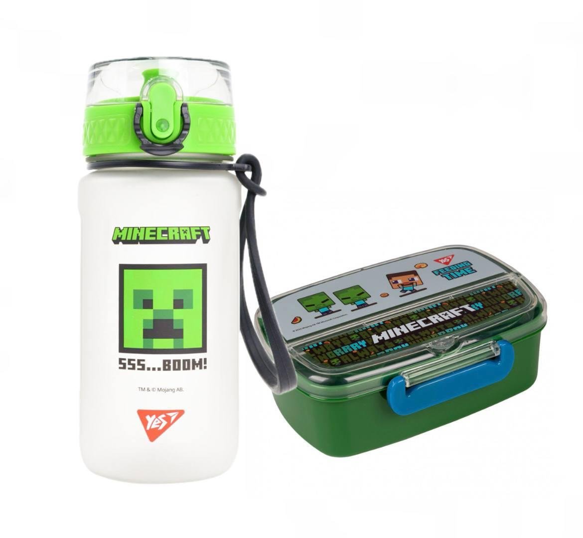 Набір в їдальню YES Minecraft пляшка для води/ланч-бокс 500 мл (708320K) Набір в їдальню YES Minecraft пляшка для води/ланч-бокс 500 мл (708320K)