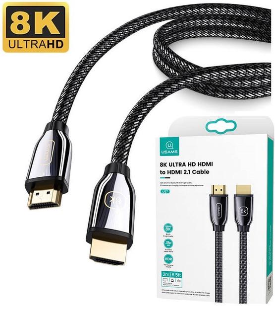 Кабель для зарядки Usams 8K ULTRA HD/HDMI to HDMI 2.1/3 м 8K - фото 2 Кабель для зарядки Usams 8K ULTRA HD/HDMI to HDMI 2.1/3 м 8K - фото 2