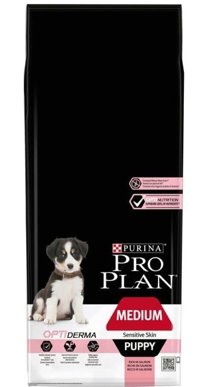 Корм сухий Purina Pro Plan Medium Puppy з лососем та рисом 12 кг (7613035120389)