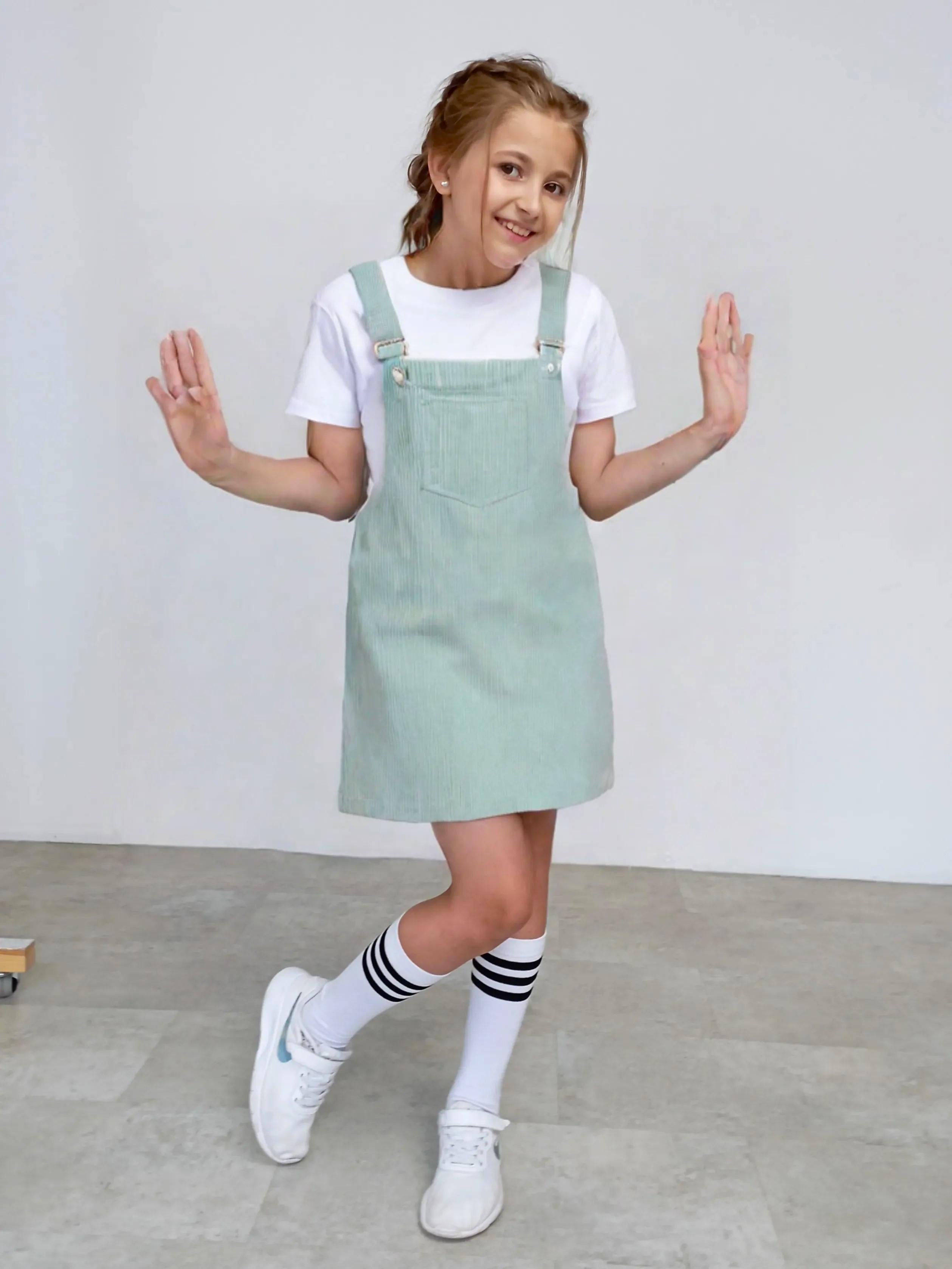 Сарафан детский вельветовый для девочки ТМ Ластівка 25_3029 116-122 см Салатовый