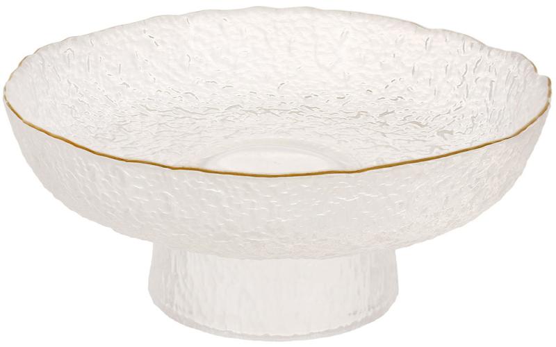 Фруктовка стеклянная Fleur с золотой каймой 26,5х11,3 см