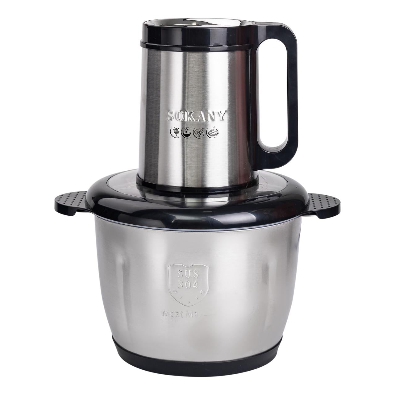 Чоппер кухонный Sokany SK-06026 с чашей 2,5 л Стальной (27969794) Чоппер кухонный Sokany SK-06026 с чашей 2,5 л Стальной (27969794)