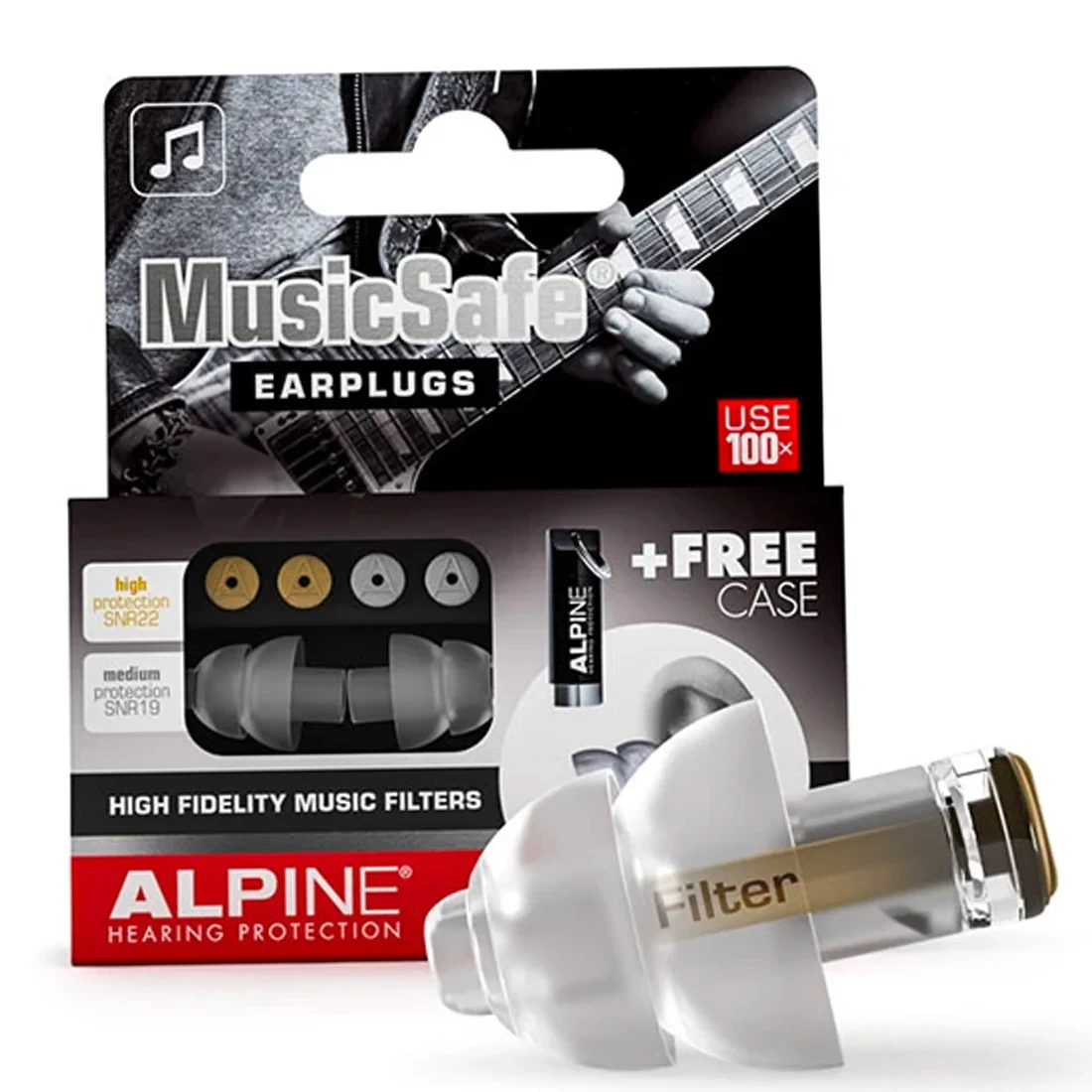 Беруші для музикантів Alpine MusicSafe Classic рівномірне зниження гучності багаторазові (31489333)