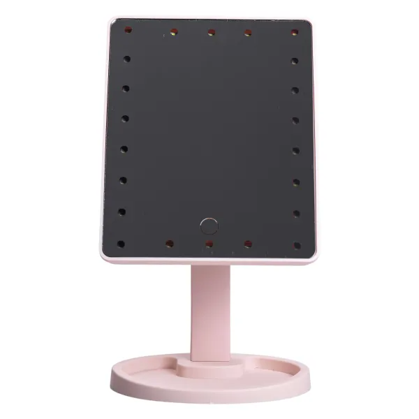 Косметическое зеркало с LED-подсветкой 22 светодиода Розовый (29901073)