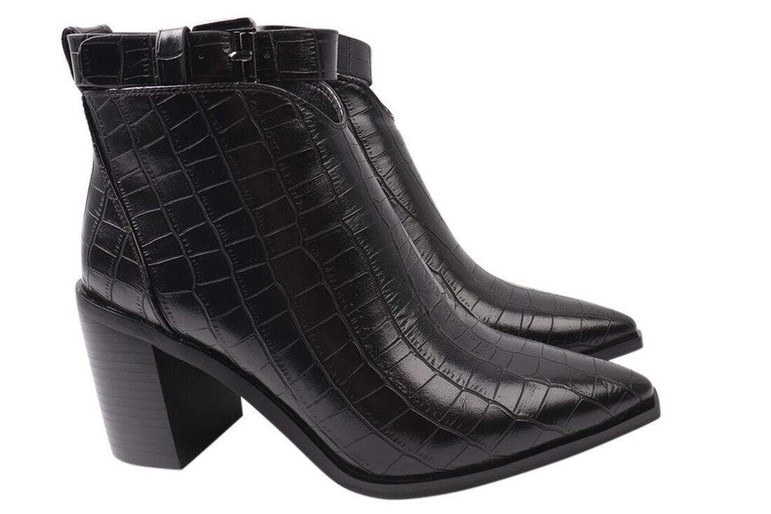 Ботильоны женские Liici из эко кожи на большом каблуке р. 36 Черный (183-21DH)