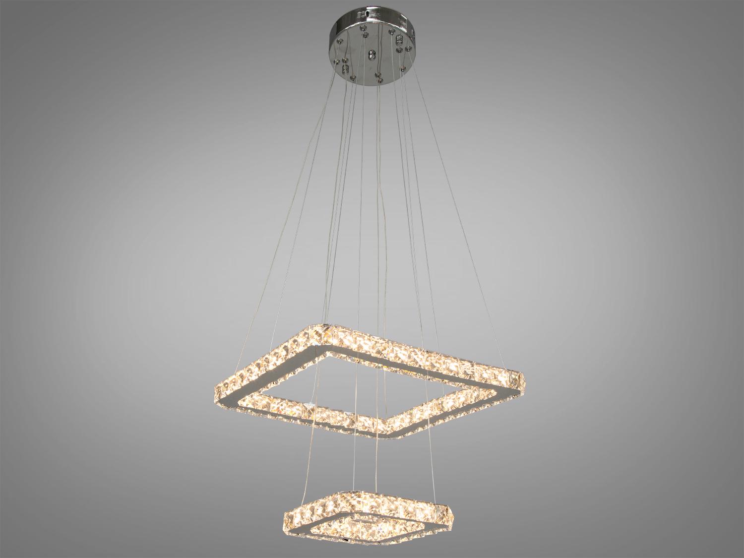 Люстра хрустальная светодиодная Хром (7223-2W/400+210HR) - фото 3 Люстра хрустальная светодиодная Хром (7223-2W/400+210HR) - фото 3