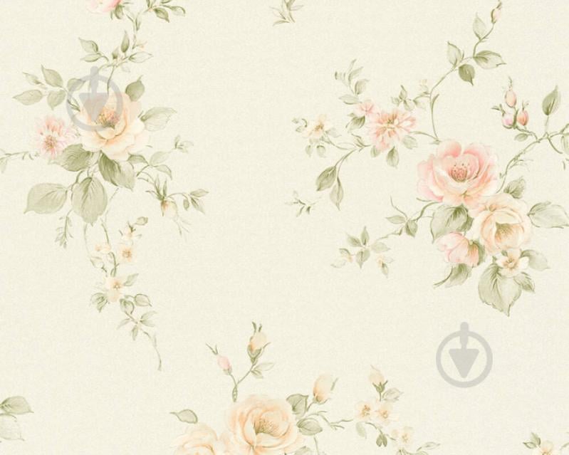 Виниловые обои A.S. Creation Romantico на флизелиновой основе Оливковый (3723-07)