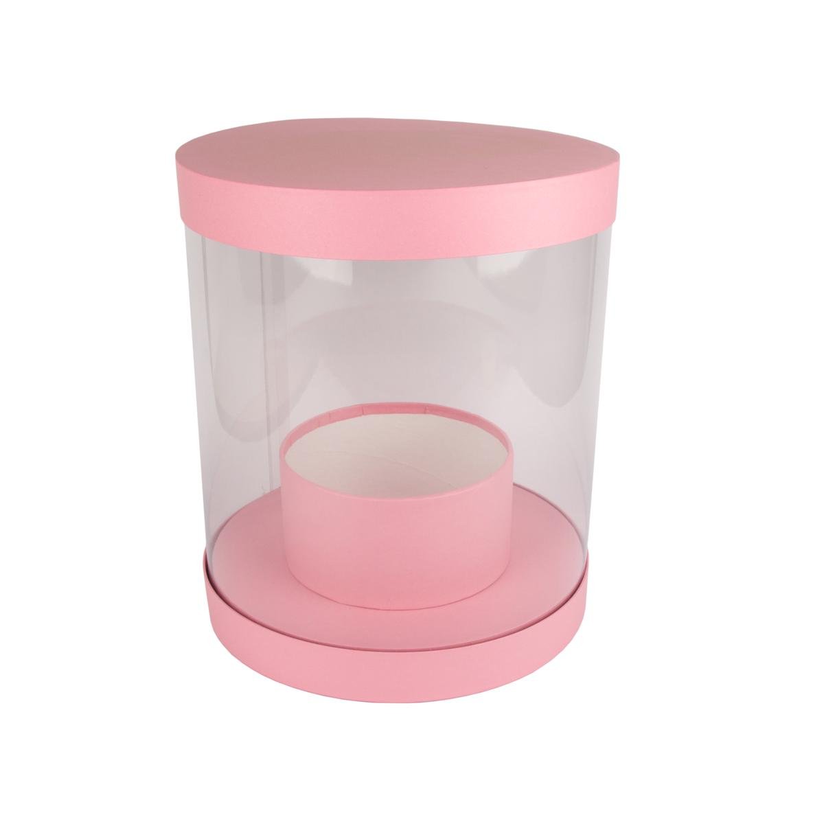 Коробка Perfectbox цилиндрическая матовая 30х25х25 см Розовый (253016)