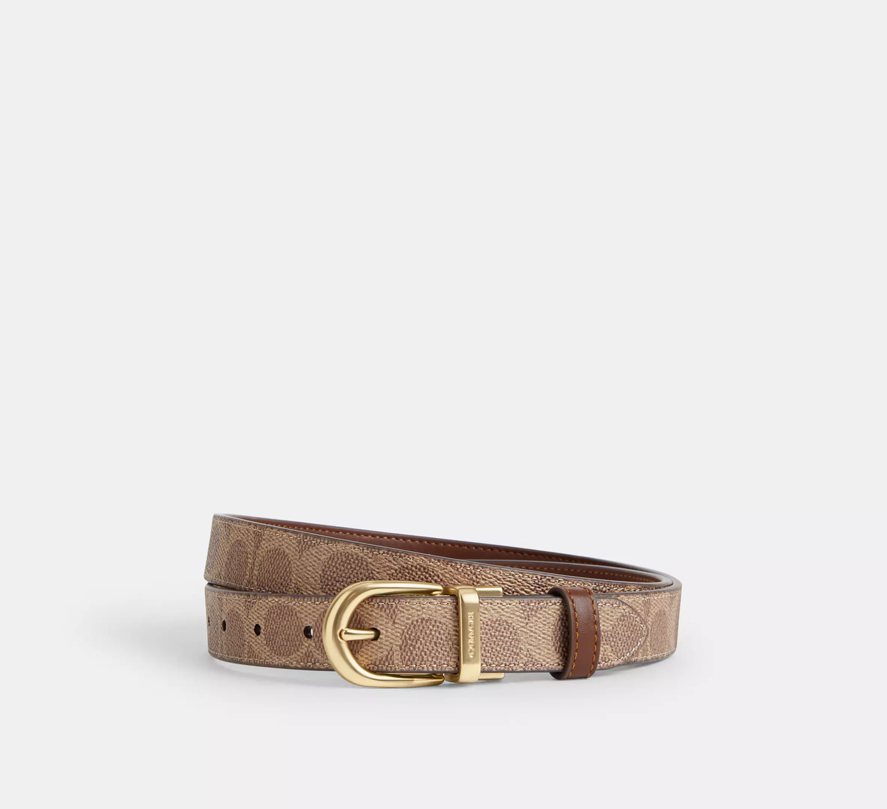 Ремень Coach Harness 25 мм Gold/Tan/Brown (C11)