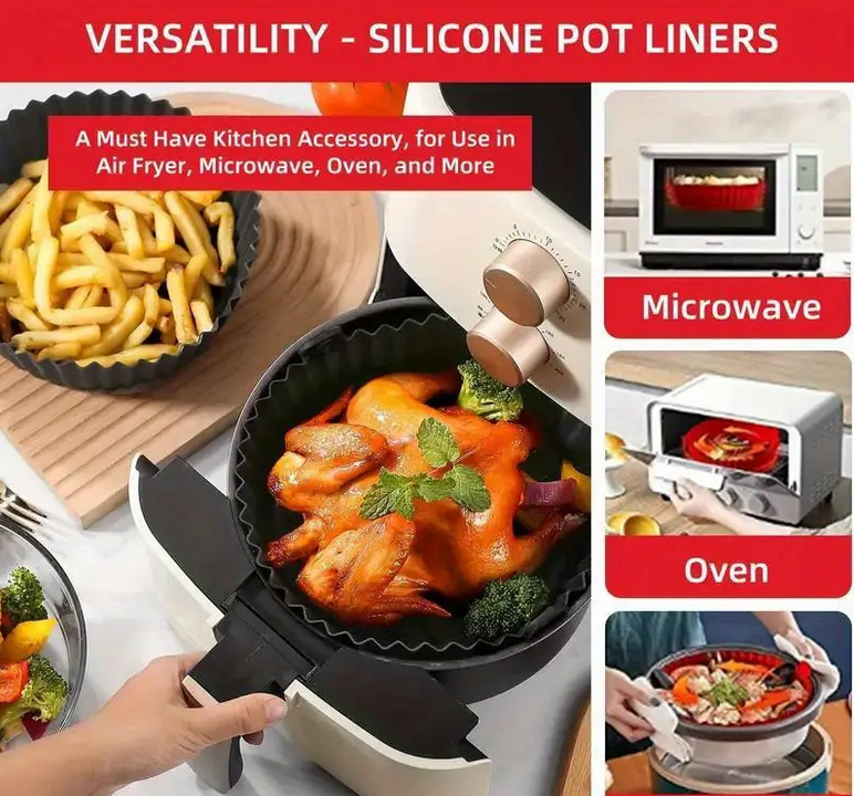 Форма-вкладиш силіконова Q-8787 для аерогрилів та аерофритюрниць Червоний - фото 4