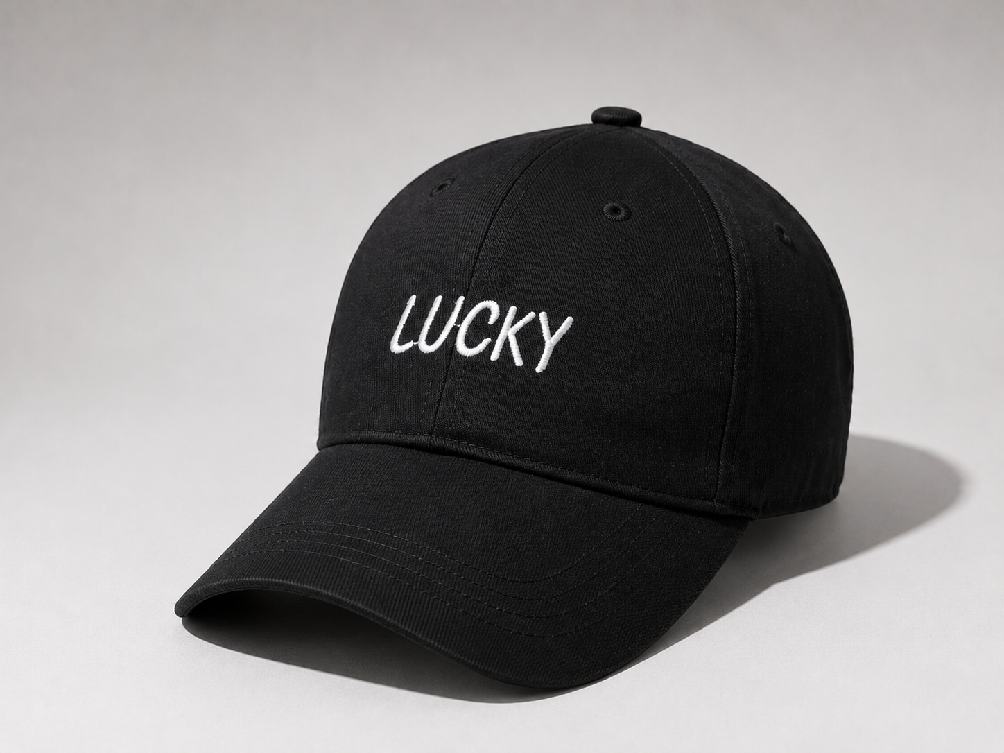 Кепка унисекс с вышитым логотипом LUCKY One Size Черный (LUCKY002)