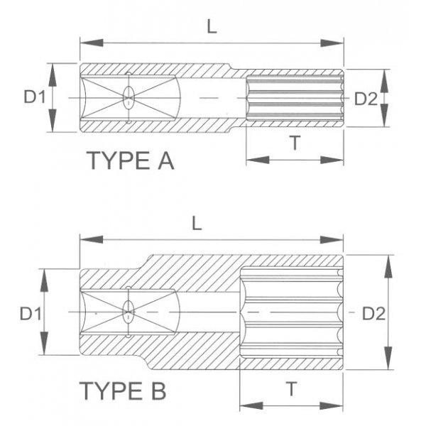 Головка торцевая Licota глубокая 12 граней 1/2" 11 мм (F4011L) - фото 2