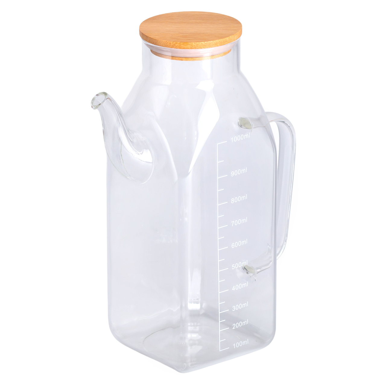 Ємність для олії та оцту HP-34-2 з бамбуковою кришкою 1 л (7282) - фото 4