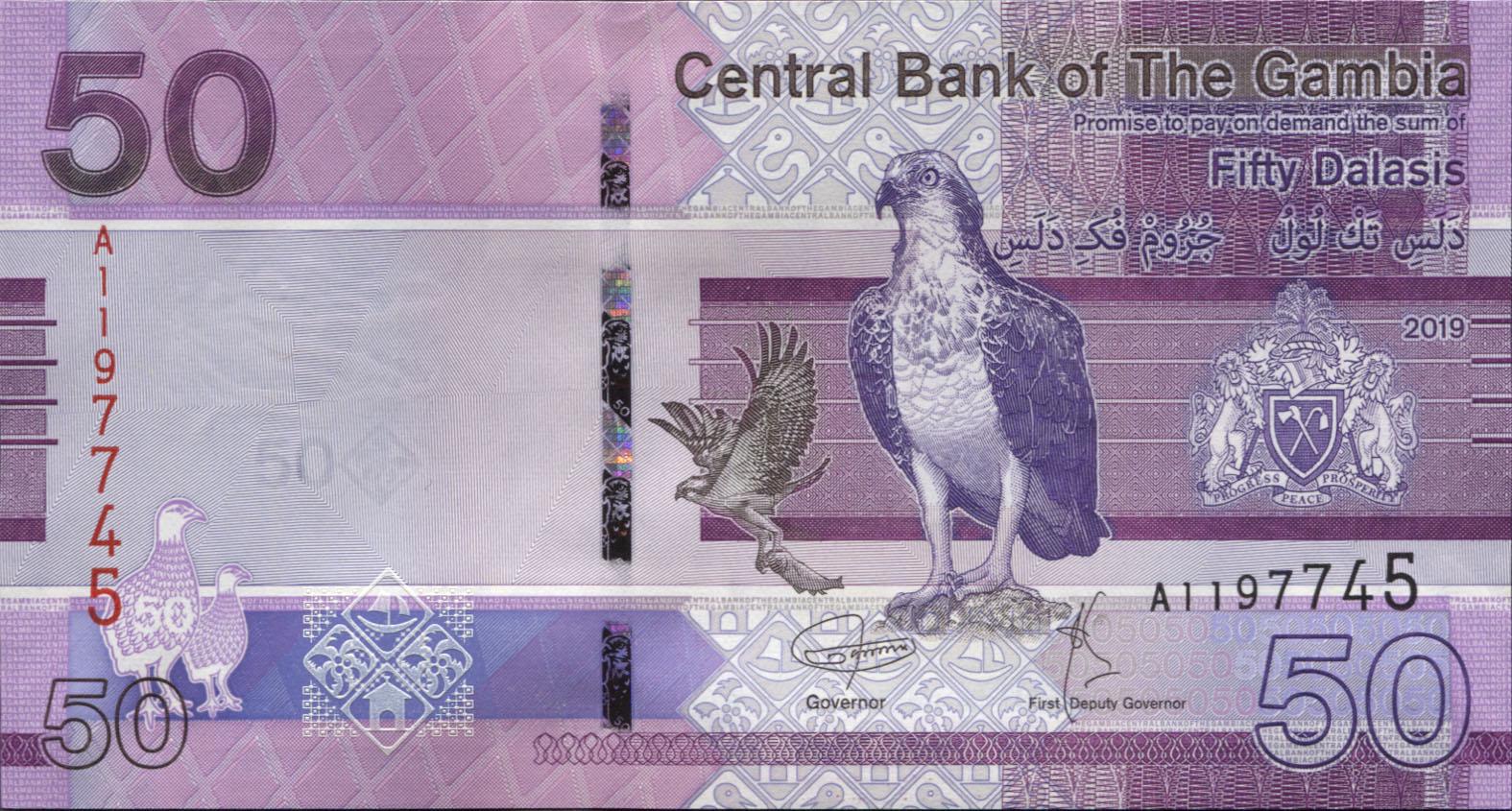 Коллекционная банкнота Гамбия 2019 50 даласов UNC Коллекционная банкнота Гамбия 2019 50 даласов UNC