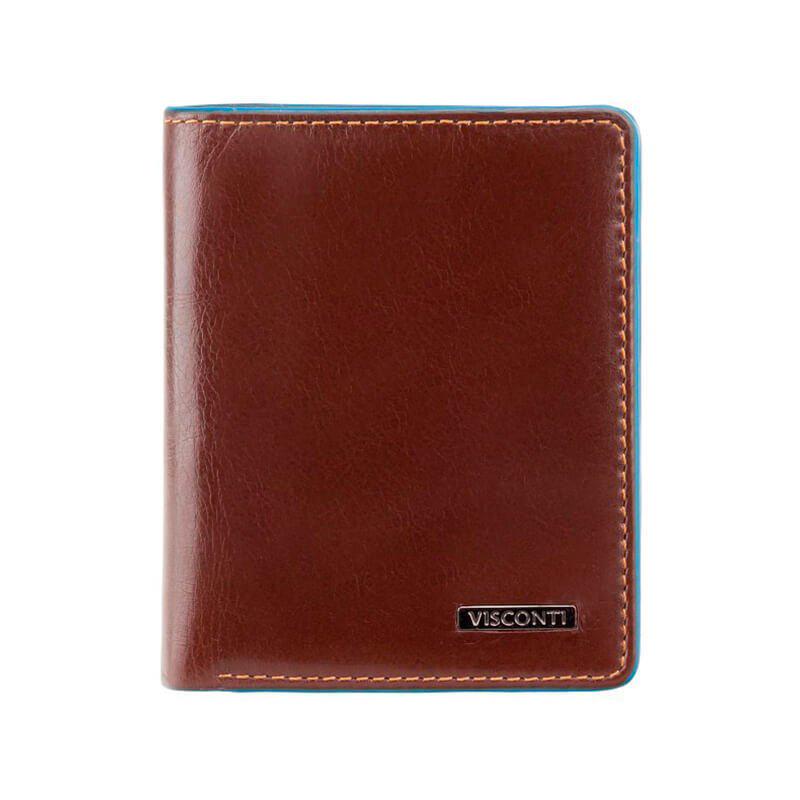 Портмоне мужское кожаное Visconti Smith с защитой RFID Italian Brown (ALP84 IT BRN)