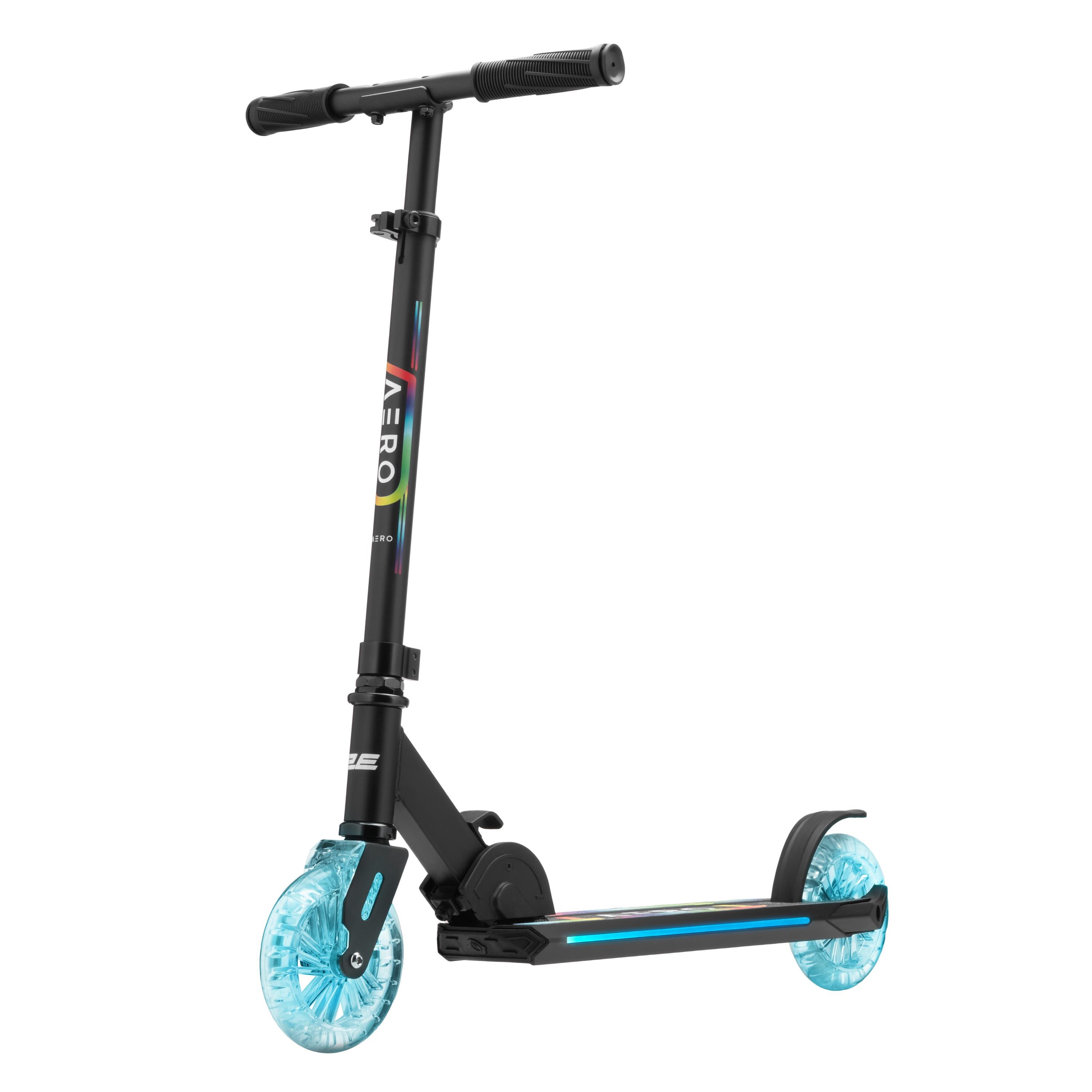 Самокат дитячий 2E AERO-145 RGB Чорний (iz16849)