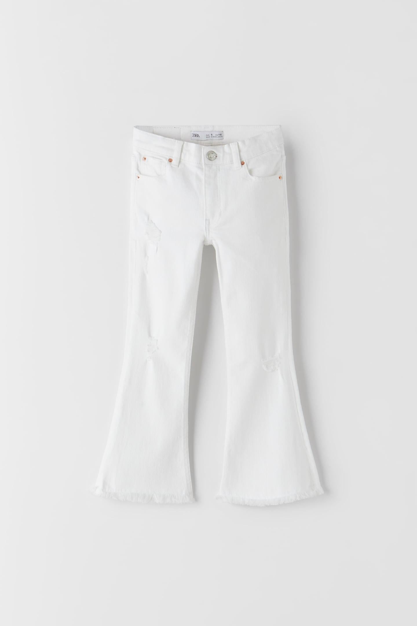 Джинсы клеш для девочки Zara 9-10 лет 140 см White (5252623250)