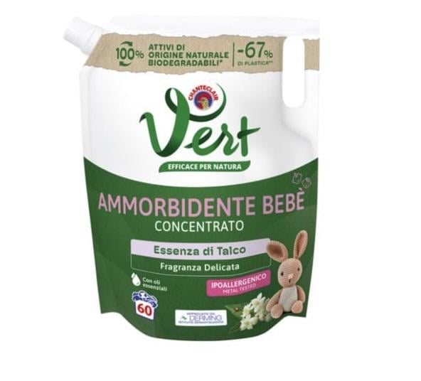 Смягчитель для детской одежды Chanteclair Vert Bebe с ароматом талька 1200 мл (N-2614)