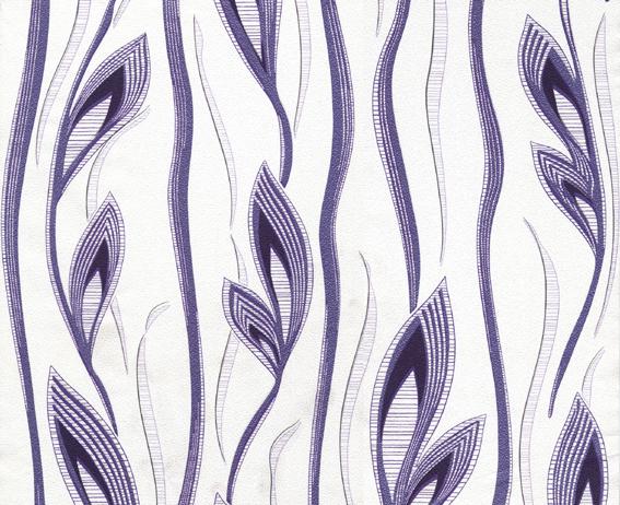 Шпалери тиснені Ексклюзив Люкс на паперовій основі 0,53х10,05 м Фіолетовий (051-05)