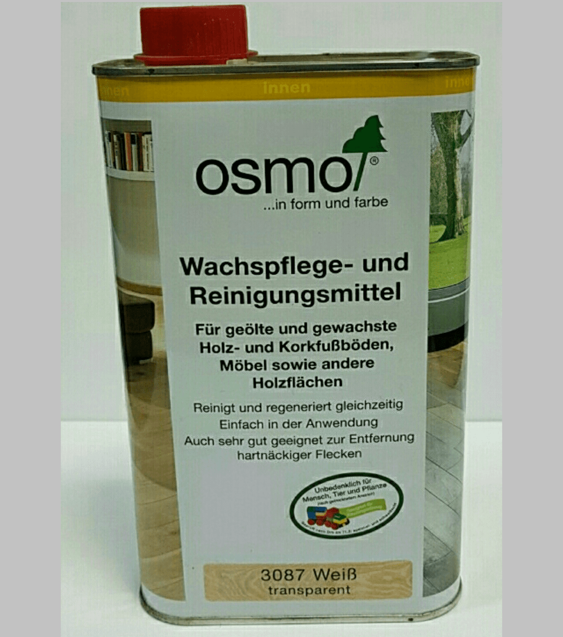 Эмульсия восковая для ухода и очистки древесины Osmo WACHSPFLEGE und Reinigungsmittel 0,5 л Белый (3087)
